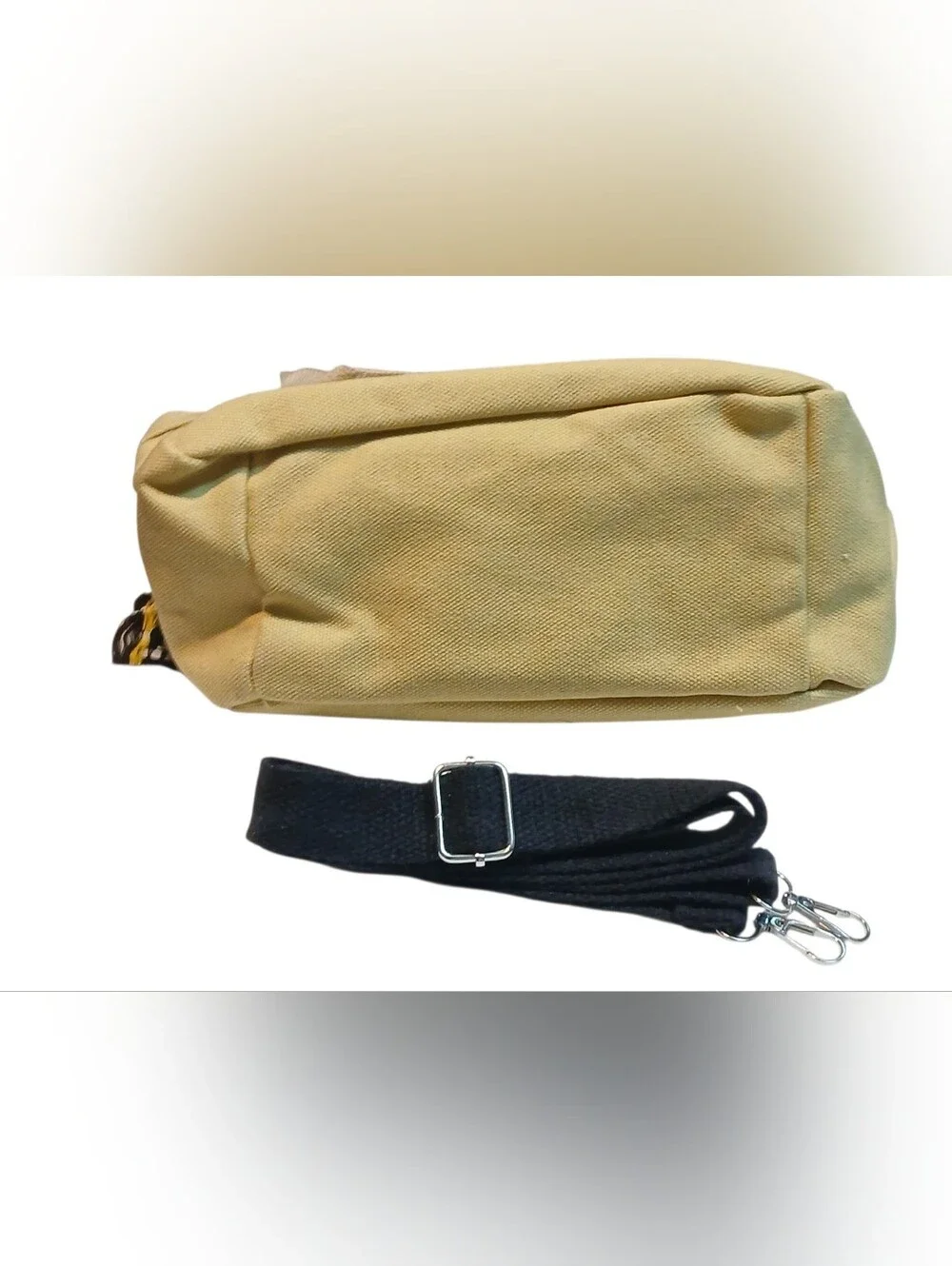 Peanuts -ECO Friendly Snoopy With a Heart on This Khaki Crossbody/Handbag 10 X 7